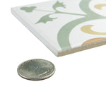 Charger l'image dans la visionneuse de galerie, Merola Tile Revival Memory Mini Ceramic Floor and Wall Tile 4 inch Width 4 inch Length 12.72 sq ft/case Patterned Glossy Finish