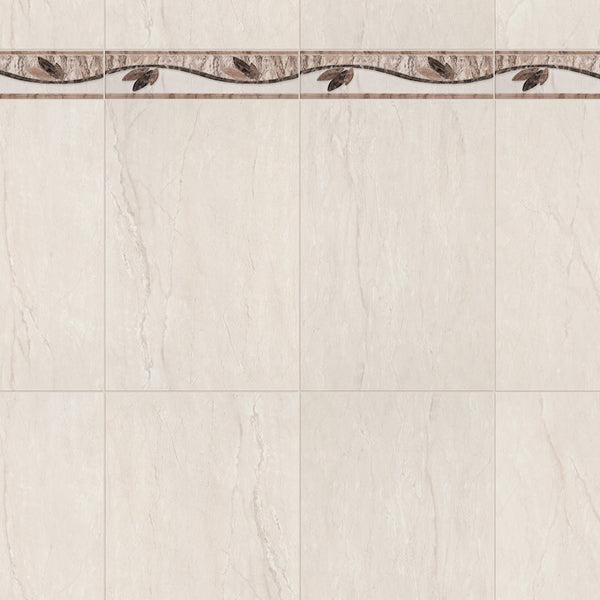 Merola Tile Ferraras Listello Base 2 inch x 7-7/8 inch Ceramic Wall Trim – 0.67 Linear Ft Each Glossy Finish