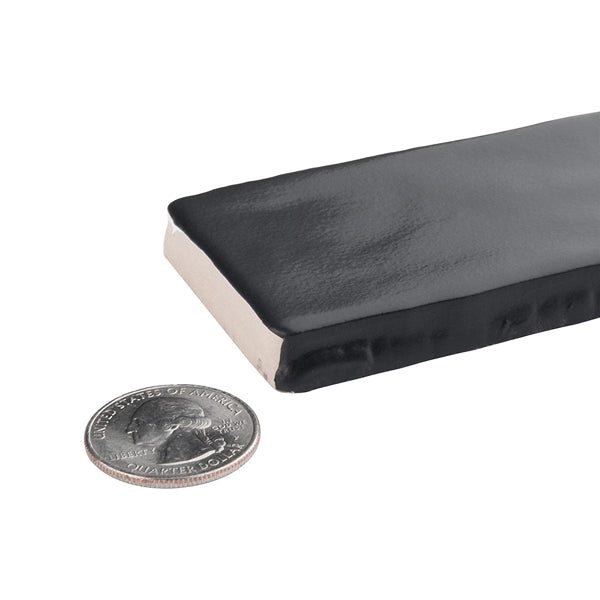 Merola Tile Chester Matte Nero Ceramic Wall Tile 2 inch Width 10 inch Length 13.44 sq ft/case Matte Subway Finish