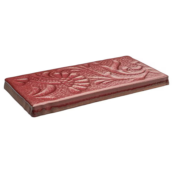 Merola Tile Antic Feelings Red Moon 3 inch x 6 inch Ceramic Wall Tile – 4 sq.ft./case Glossy Patterned Finish