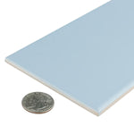 Load image into Gallery viewer, Merola Tile Projectos Sky Blue Ceramic Floor and Wall Tile 0.22 inch Thick 3.88 inch Wide 11.0 sq. ft. per Case – Glazed Matte Subway Finish
