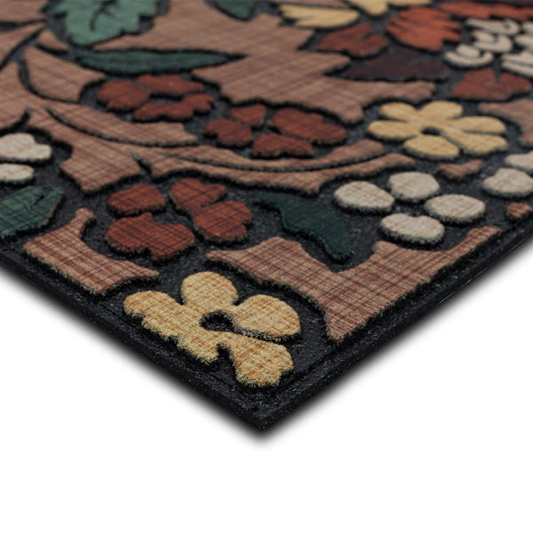 StyleWell Botanical Print Garden At Dusk Earth 18 in x 30 in Stylewell Recycled Rubber Mat