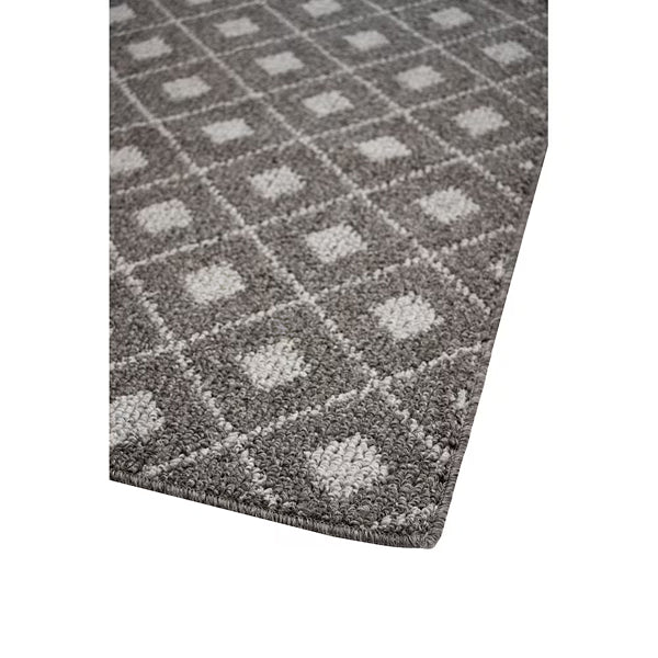 StyleWell Paskal 3 ft x 6 ft Polypropylene Loop Yarn with Non-Slip Backing Grey Doormat