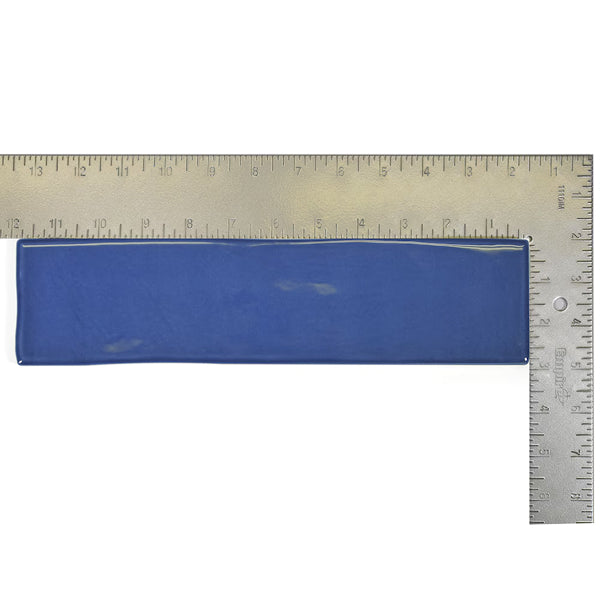 Modamo Santa Clara Glossy Blue Ceramic Wall Tile 0.315 inch Thick 2.87 inch Wide 6 sq. ft. per Case – Glossy Subway Finish