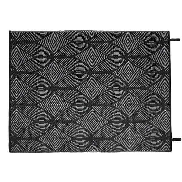 StyleWell Grey Geo Grey 5 ft. x 7 ft. Reversible Outdoor Area Rug – Contemporary Indoor/Outdoor Polypropylene Rug