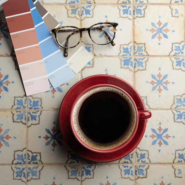 Merola Tile Mirambel Azul 13 inch x 13 inch Ceramic Floor and Wall Tile – 12.2 sq. ft. per Case, Matte Textured Finish