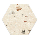 Load image into Gallery viewer, Modamo Barreta Terrazzo Matte Beige Hexagon Porcelain Floor &amp; Wall Tile 0.39 inch Thick x 8.5 inch Wide – 11.19 sq. ft./Case, Matte Finish