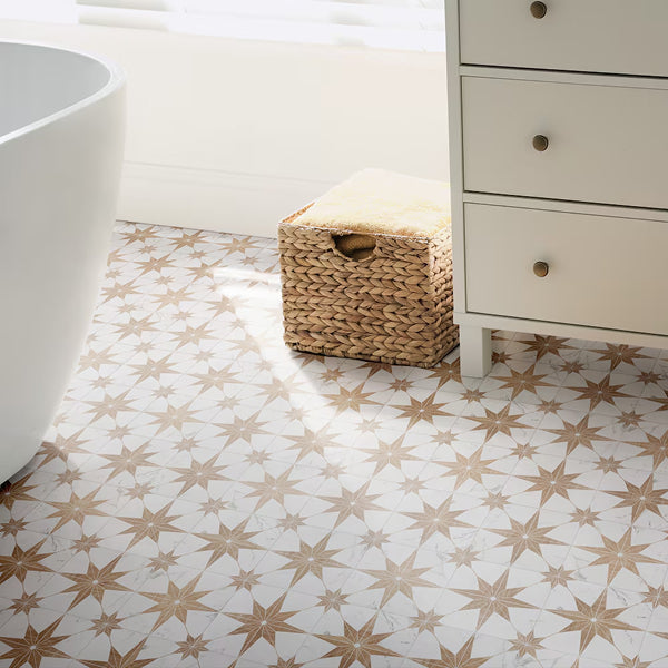 Merola Tile Llama Stella Loire Noce Porcelain Tile 0.38 inch Thick x 9.75 inch Wide – 10.88 sq. ft. Coverage – Textured Mixed Finish