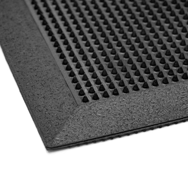 Multy Home Black 3 ft. x 5 ft. Commercial Rubber Pin Door Mat