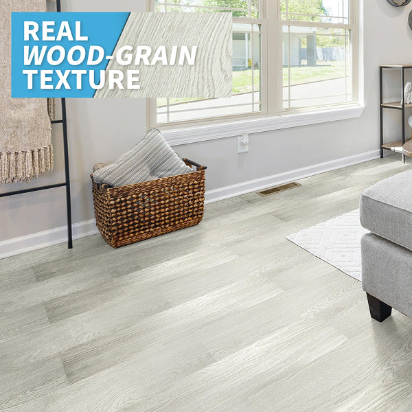 BaseCore 12mil x 6" W x 36" L Peel and Stick Luxury Vinyl Plank Flooring