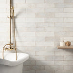Load image into Gallery viewer, Ivy Hill Tile Mandalay White 2.95 inch x 11.81 inch Polished Ceramic Wall Tile 0.34 inch Thick 5.38 sq ft/case Textured Polished Finish