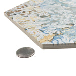 Load image into Gallery viewer, Merola Carpet Hex Tapestry Natural Porcelain Tile 9.88 inch x 11.25 inch 10.03 sq. ft./case Matte Textured Hexagon Vintage Finish