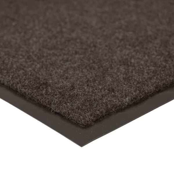 Multy Home Toledo Brown 3 ft. x 8 ft. Commercial Carpet Runner with Vinyl Back Non-Slip Indoor Floor Mat