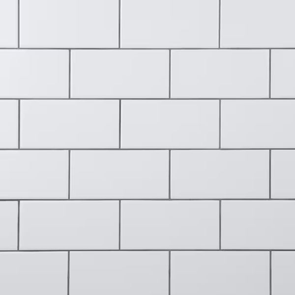 Merola Tile Crown Heights Matte White 3 inch x 6 inch Ceramic Wall Tile 5.72 sq. ft./case – Textured Matte Subway Finish