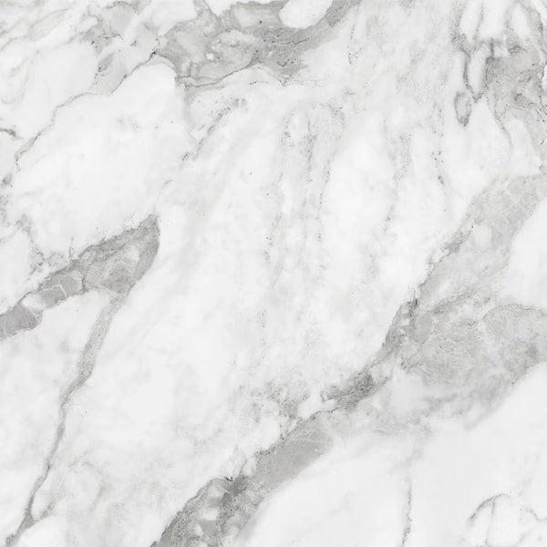 Anatolia 24 inch x 24 inch Domani Bianco Polished Rectified Marble Look Porcelain Tile 15.5 sq ft per Case