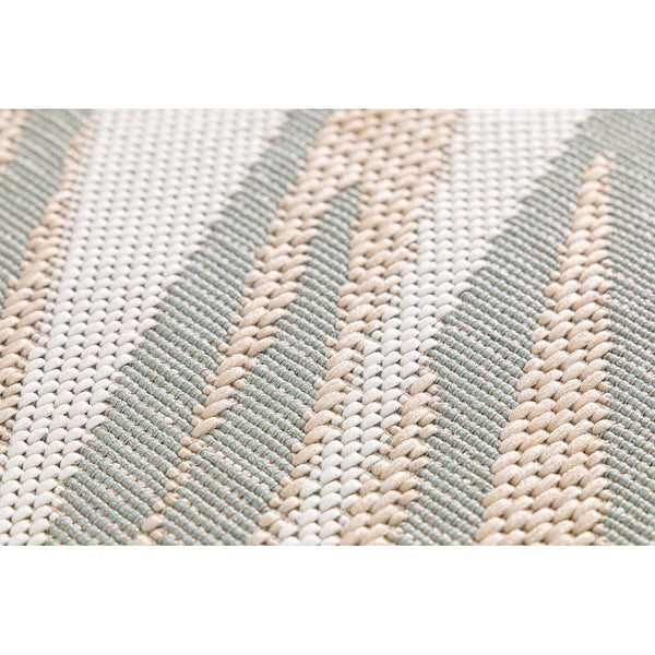Hampton Bay Palm Leaf Green/Beige 8 ft. x 10 ft. Indoor/Outdoor Area Rug