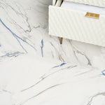 Charger l'image dans la visionneuse de galerie, Ivy Hill Tile Calacatta Indigo 24 inch x 24 inch Matte Marble Look Porcelain Floor and Wall Tile (15.49 sq. ft./Case)