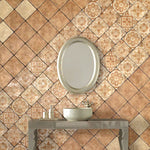 Load image into Gallery viewer, Merola Tile Costa Cendra Decor Dahlia Arena 7-3/4 inch x 7-3/4 inch Ceramic Floor and Wall Tile – 11.11 sq. ft. per Case, Glazed Textured Finish