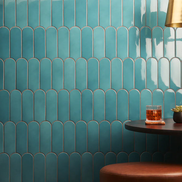 Ivy Hill Tile Aerial Turquoise 2.83 inch x 7.67 inch Polished Ceramic Wall Tile – 5.15 Sq. Ft. Coverage per Case