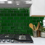 Charger l'image dans la visionneuse de galerie, Merola Tile Viva Antic Verde Ceramic Wall Tile 3 inch Width 6 inch Length 4.16 sq ft/case Glossy Subway Crackle Finish