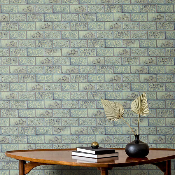 Merola Tile Antic Feelings Agua Marina 3 inch x 6 inch Ceramic Wall Tile – 4 sq.ft./case Glossy Patterned Finish