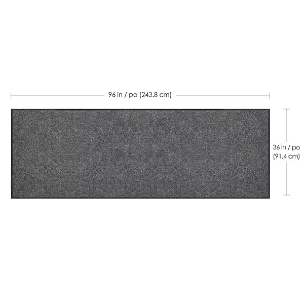 Multy Home Toledo 3 ft. x 8 ft. Commercial Duty Grey Floor Runner