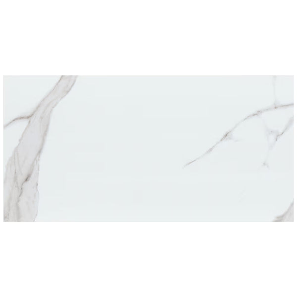 MSI Stone ULC Dymo Statuary White Glossy Ceramic Wall Tile 12 inch x 24 inch – 16 sq.ft./case Marble Look High Gloss