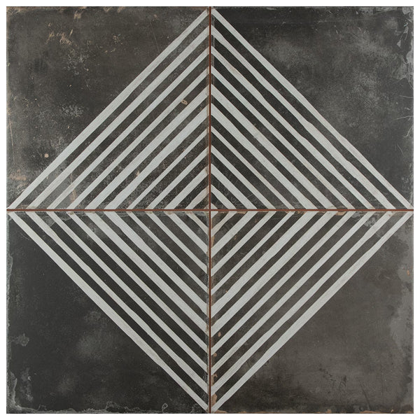 Merola Tile Kings Rombos 17-5/8 inch x 17-5/8 inch Ceramic Floor and Wall Tile (11.02 sq. ft./Case) – Glazed Encaustic-Inspired Finish