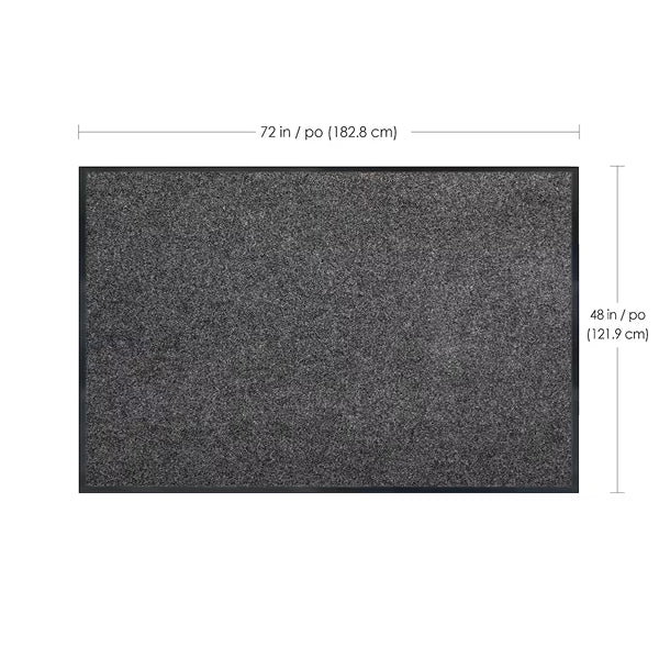 Multy Home Toledo 4 ft x 6 ft Rectangular Commercial Grey Floor Mat
