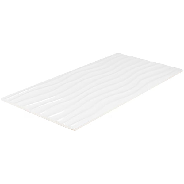 Anatolia Metro White Motion Glossy Rectified Ceramic Wall Tile 12 inch x 24 inch – 11.63 sq.ft./case Textured 3D
