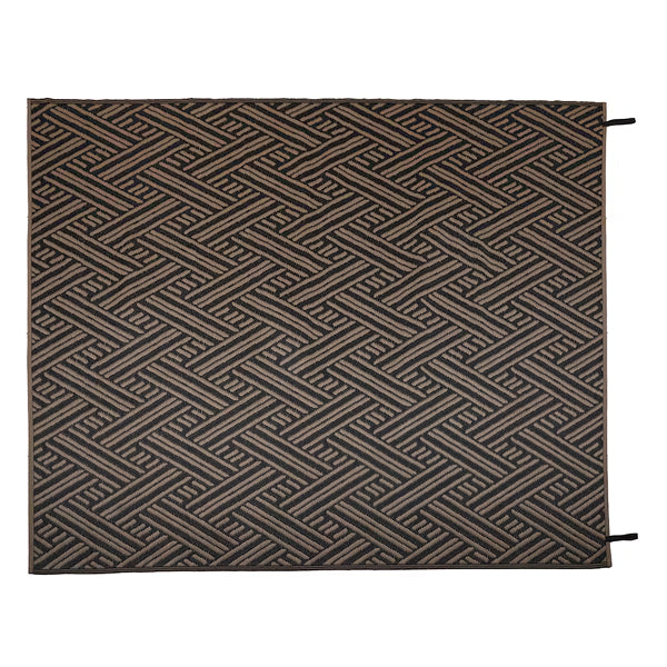 StyleWell Taupe Geo Taupe 8 ft. x 10 ft. Reversible Outdoor Area Rug