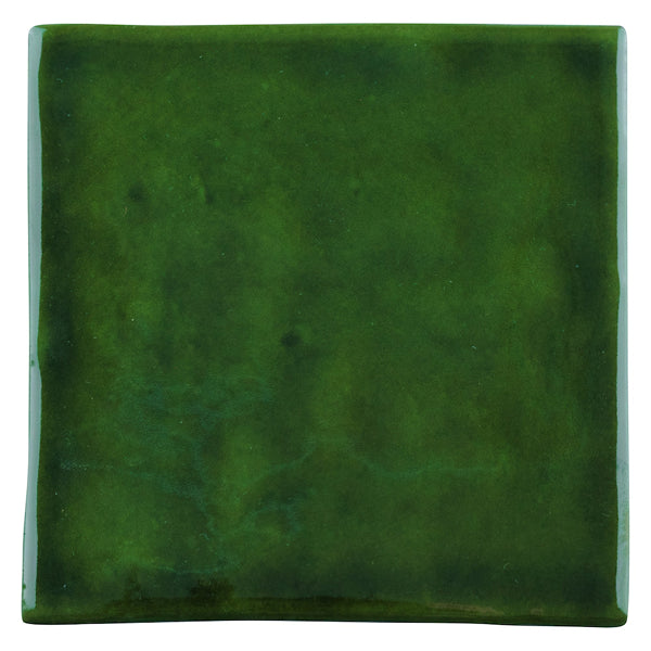 Merola Tile Viva Antic Verde 4 inch x 4 inch Ceramic Wall Tile 5.28 sq. ft./case – Glossy Handmade Look Finish