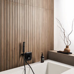 Charger l'image dans la visionneuse de galerie, Ivy Hill Tile Brookline Ribbon Roble Brown Porcelain Tile 0.35 inch Thickness 24 inch Width 15.49 sq. ft. Coverage Matte Wood Look Finish