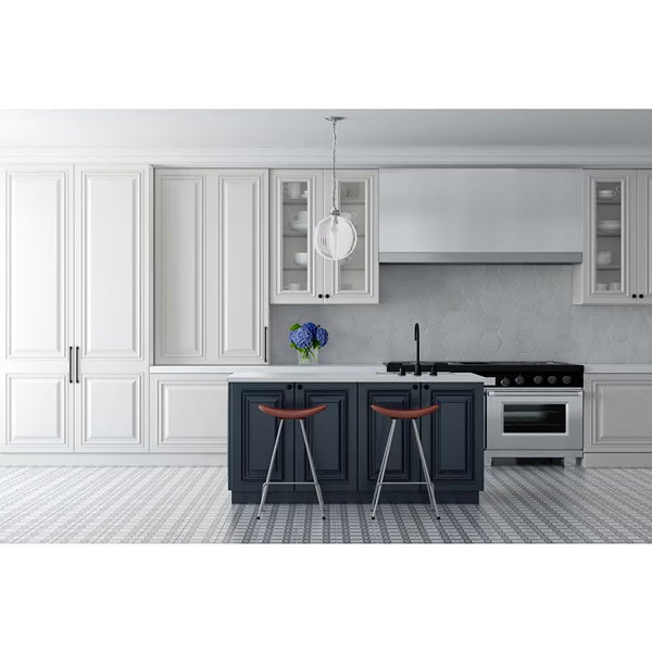 Anatolia Artisano Bianco Grey 7 inch x 8 inch Hexagon Matte Porcelain Tile – 2.8 sq.ft. per Case