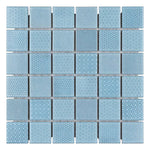 Load image into Gallery viewer, Merola Tile Celadon Aqua 11.63 inch x 11.63 inch Glossy Porcelain Mosaic Tile Sample
