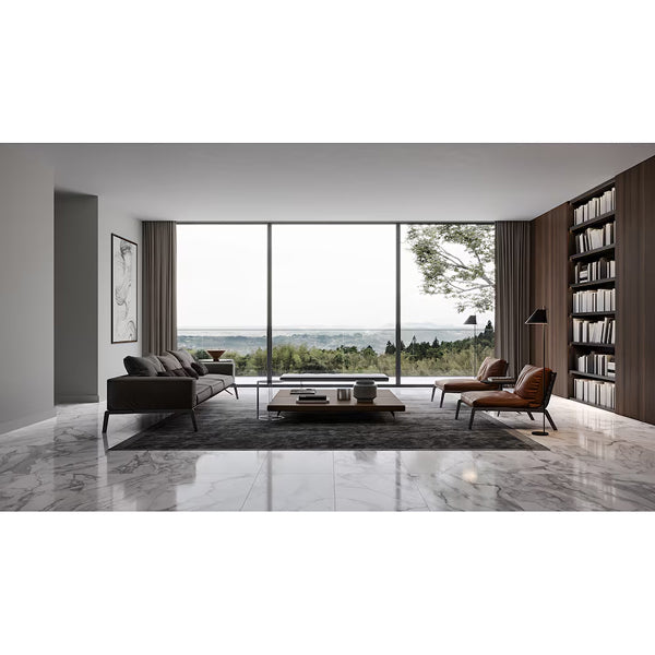 Anatolia 24-inch x 48-inch Calacatta Grigio Polished Rectified Porcelain Floor & Wall Tile