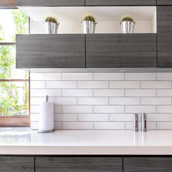 Merola Tile Castillo Matte White 3 inch x 12 inch Ceramic Wall Tile 5.72 sq ft/case – Matte Subway Finish