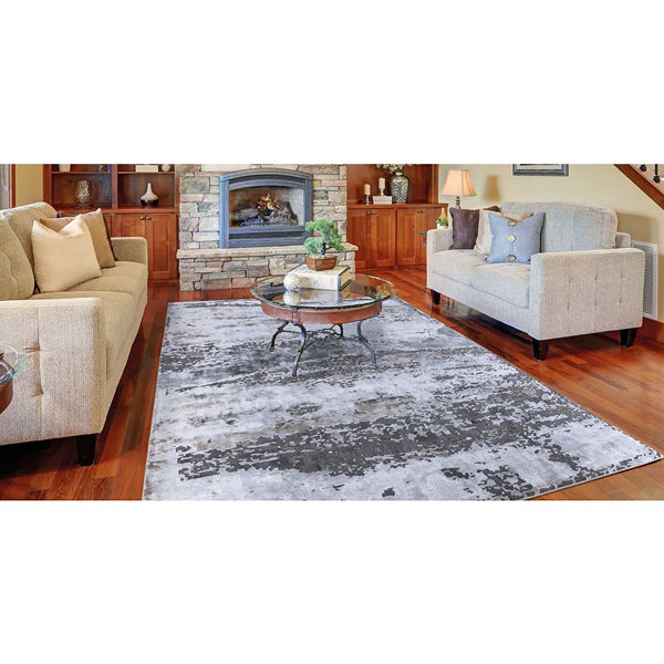 Home Decorators Collection Lakeside Grey 5 ft. 3-inch x 7 ft. 3-inch Indoor Area Rug – Contemporary Stain Resistant Rug