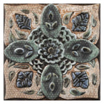 Charger l'image dans la visionneuse de galerie, Merola Tile Mandala Decor Mix Ceramic Wall Tile Sample 7.88 inch Width 7.88 inch Length Textured Pattern Finish