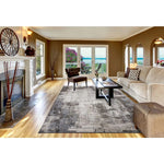 Charger l'image dans la visionneuse de galerie, Merinos Ibiza Grey 5 ft. 3-inch x 7 ft. 4.6-inch Indoor Transitional Rectangular Area Rug – Modern Abstract Rug