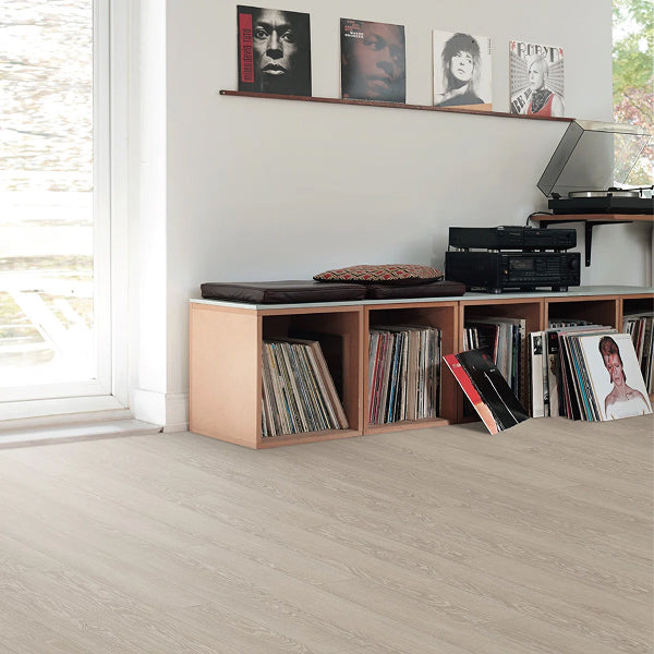 Navigation Collection Oak Laminate Flooring – 12mm Thick x 6.41" W x 48" L, Waterproof (21.2 Sq. Ft./Carton)