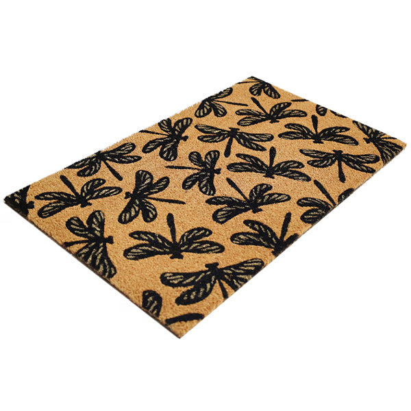 StyleWell 18 inch x 30 inch DragonFly Plaid Coir Door Mat