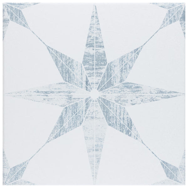 Merola Tile Cassis Stella White 9.75 inch x 9.75 inch Porcelain Floor & Wall Tile – 10.88 Sq. Ft./Case – Wood Look Textured Finish