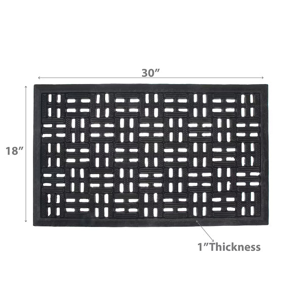 IH Casa Decor RugHarmony 18 inch x 30 inch Rubber Mat Square Grid