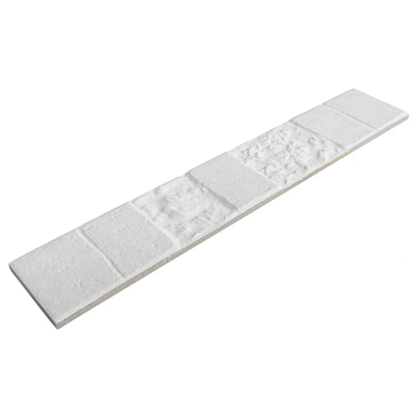 Merola Tile Blend White 3.25 inch x 17.5 inch Porcelain Wall Tile – 9.6 Sq. Ft./Case – Textured Stone Look Finish