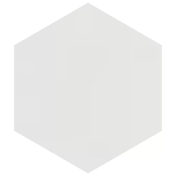 Merola Tile Textile Basic Hex White Porcelain Tile 8.63 inch x 9.88 inch – 11.5 sq. ft. per Case Glossy Stone-Look Finish