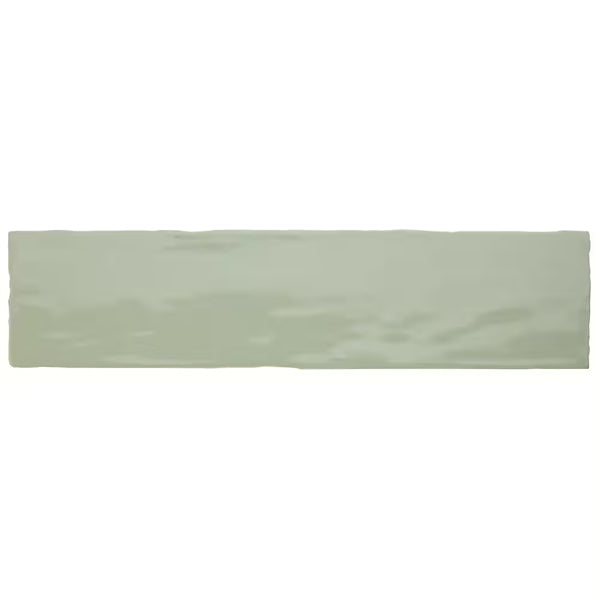 Merola Tile Chester Sage Ceramic Wall Tile 0.38 inch Thick 3 inch Wide 5.72 sq ft/case Glossy Subway Finish