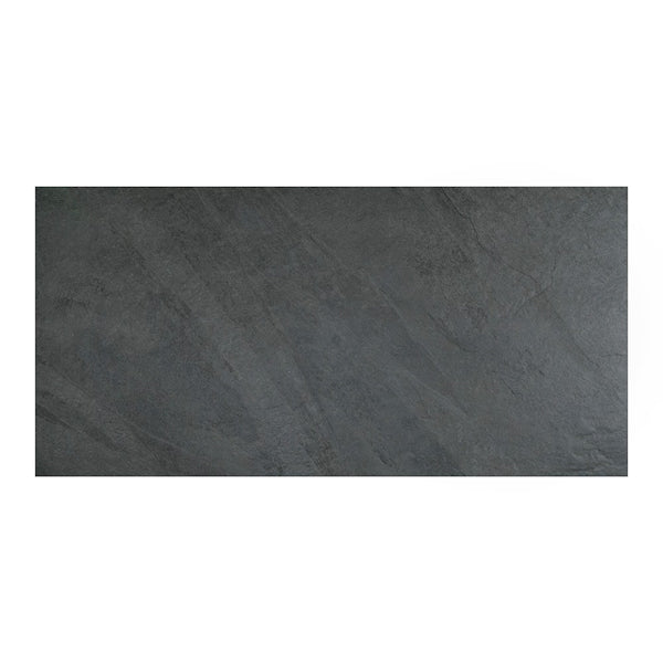 MSI Stellar Ebony Porcelain Tile 0.39 inch Thick 24 inch x 48 inch 16 sq. ft./case Matte Stone Look