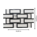 Load image into Gallery viewer, Stately Tre Basketweave 9.5" x 14" Porcelain Marble Look Wall &amp; Floor Tile