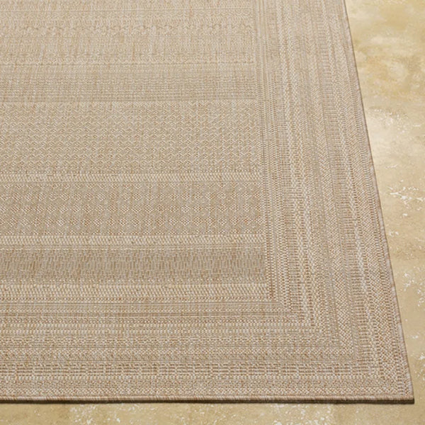 Camar Oriental Indoor/Outdoor Area Rug in Khaki